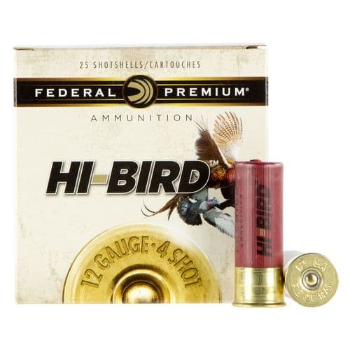 Federal HVF12H5 Premium Hi-Bird 12 Gauge 2.75" 1 1/4 oz 5 Shot 25 Per Box Federal HVF12H5 Premium Hi-Bird 12 Gauge 2.75" 1 1/4 oz 5 Shot 25 Per Box