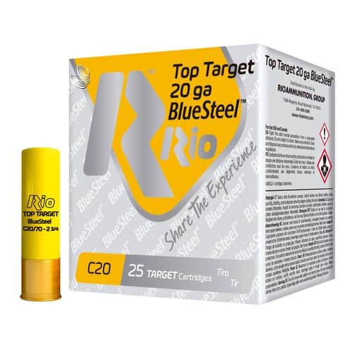 Rio Ammunition TTBS207 Top Target BlueSteel 20 Gauge 2.75" 7/8 oz 7 Shot 25 Bx/ 10 Cs Rio Ammunition TTBS207 Top Target BlueSteel 20 Gauge 2.75" 7/8 oz 7 Shot 25 Bx/ 10 Cs