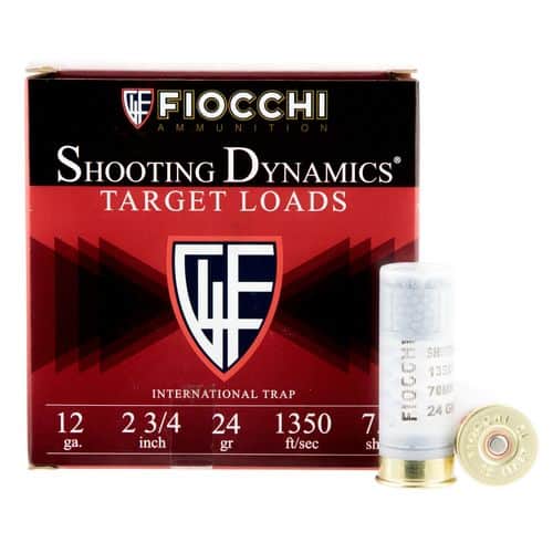 Fiocchi 12SD2475 Target 12 Gauge 2.75" 1 oz 7.5 Shot 25 Bx/ 10 Cs Fiocchi 12SD2475 Target 12 Gauge 2.75" 1 oz 7.5 Shot 25 Bx/ 10 Cs