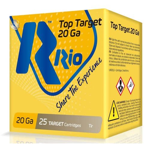 Rio Ammunition TT2075 Top Target 20 Gauge 2.75" 7/8 oz 7.5 Shot 25 Bx/ 10 Cs Rio Ammunition TT2075 Top Target 20 Gauge 2.75" 7/8 oz 7.5 Shot 25 Bx/ 10 Cs