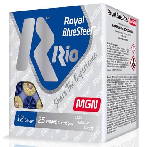 Rio Ammunition RBSM362 Royal BlueSteel Magnum 12 Gauge 3" 1 1/4 oz 2 Shot 25 Bx Rio Ammunition RBSM362 Royal BlueSteel Magnum 12 Gauge 3" 1 1/4 oz 2 Shot 25 Bx