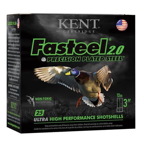 Kent Cartridge K123FS32BB Fasteel 2.0 12 Gauge 3" 1-1/8 oz BB Shot 25 Bx/ 10 Cs Kent Cartridge K123FS32BB Fasteel 2.0 12 Gauge 3" 1-1/8 oz BB Shot 25 Bx/ 10 Cs
