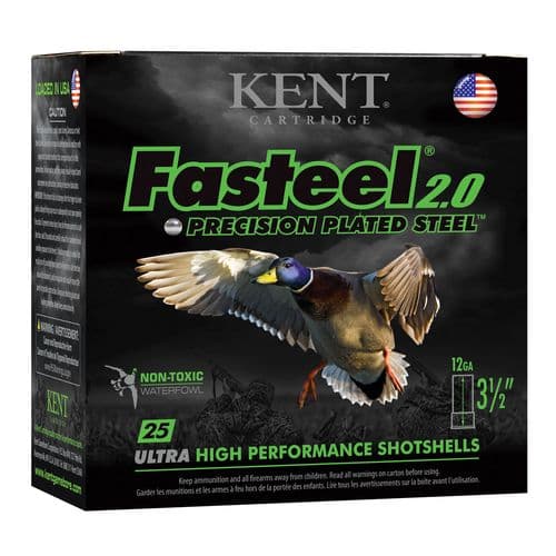 Kent Cartridge K1235FS404 Fasteel 2.0 12 Gauge 3.5" 1-3/8 oz 4 Shot 25 Bx/ 10 Cs Kent Cartridge K1235FS404 Fasteel 2.0 12 Gauge 3.5" 1-3/8 oz 4 Shot 25 Bx/ 10 Cs