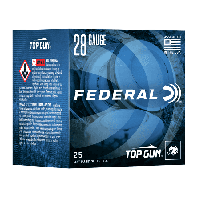 Federal Top Gun Sporting 28 Gauge Shotshell 2.75" 3/4 oz 8 Shot (25 Rounds) Federal Top Gun Sporting 28 Gauge Shotshell 2.75" 3/4 oz 8 Shot (25 Rounds)