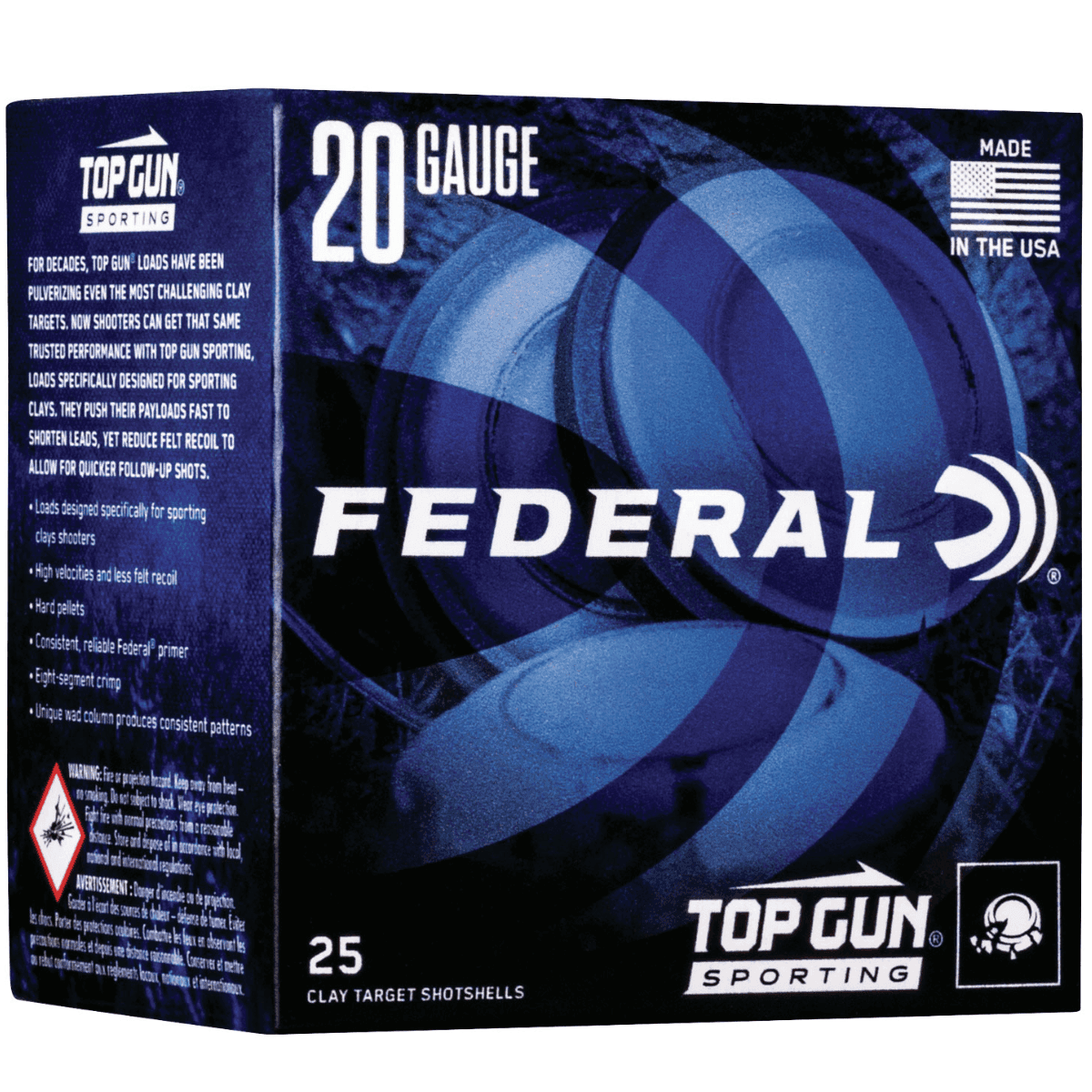 Federal Top Gun 20 Gauge 7/8 oz, 25 Per Box - TGS2248 Federal Top Gun 20 Gauge 7/8 oz, 25 Per Box - TGS2248