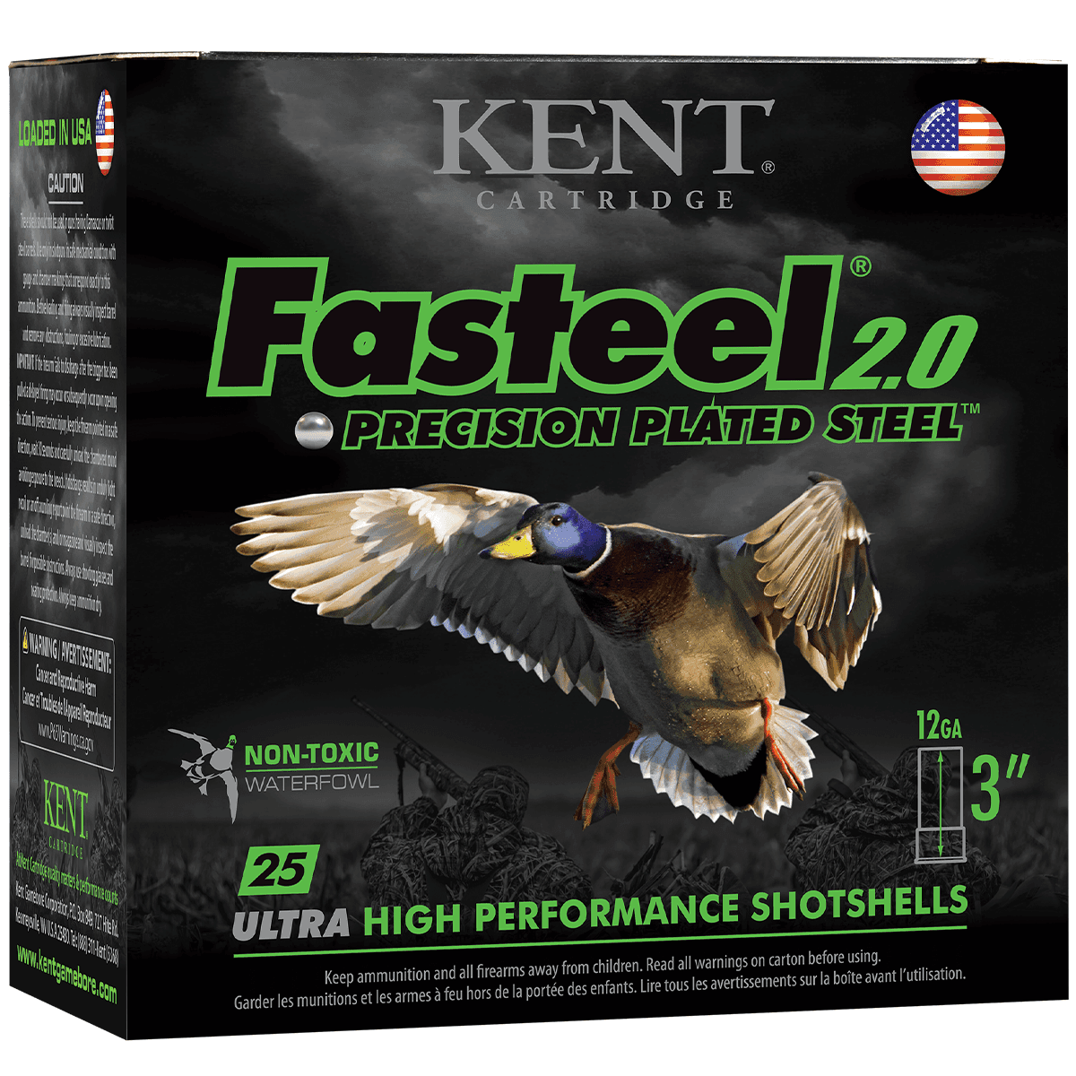 Kent Cartridge K123FS36BB Fasteel 2.0 12 Gauge 3" 1-1/4 oz BB Shot 25 Bx/ 10 Cs Kent Cartridge K123FS36BB Fasteel 2.0 12 Gauge 3" 1-1/4 oz BB Shot 25 Bx/ 10 Cs