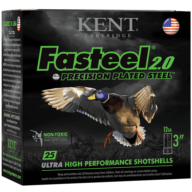 Kent Cartridge K123FS36BB Fasteel 2.0 12 Gauge 3" 1-1/4 oz BB Shot 25 Bx/ 10 Cs Kent Cartridge K123FS36BB Fasteel 2.0 12 Gauge 3" 1-1/4 oz BB Shot 25 Bx/ 10 Cs