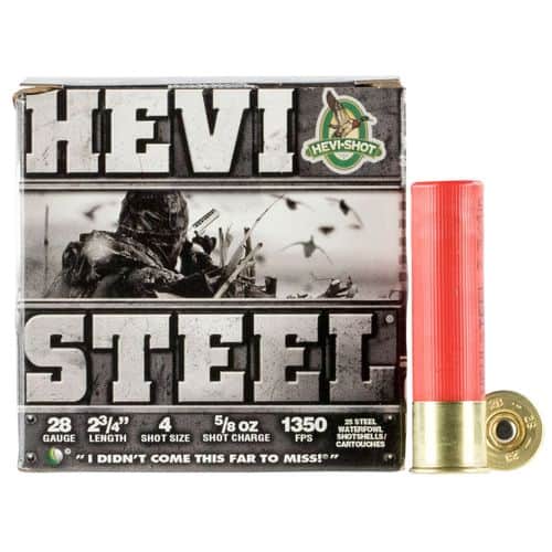 HEVI-Shot 62804 Hevi-Steel 28 Gauge 2.75" 5/8 oz 4 Shot 25 Bx HEVI-Shot 62804 Hevi-Steel 28 Gauge 2.75" 5/8 oz 4 Shot 25 Bx