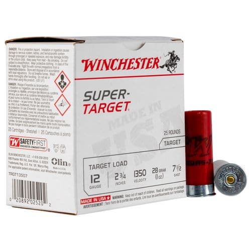 Winchester Ammo Super-Target Light Target 12 Gauge 2.75" 1 oz 7.5 Shot - TRGT13507 Winchester Ammo Super-Target Light Target 12 Gauge 2.75" 1 oz 7.5 Shot - TRGT13507