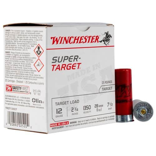 Winchester Ammo Super-Target Light Target 12 Gauge 2.75" 1 oz 7.5 Shot - TRGT13507 Winchester Ammo Super-Target Light Target 12 Gauge 2.75" 1 oz 7.5 Shot - TRGT13507