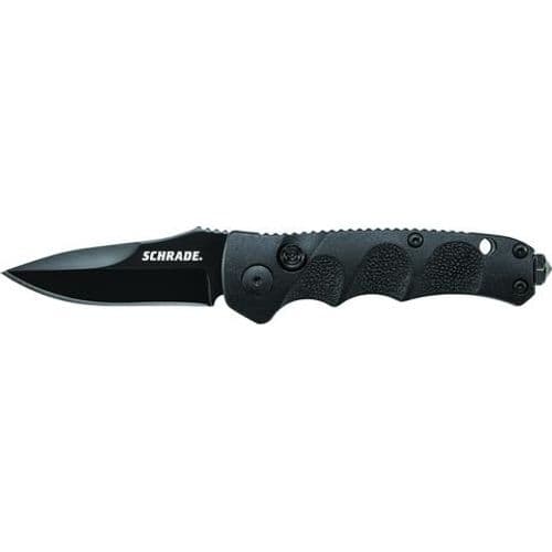 Schrade Mini Push Button Lock Folding Knife Drop Point Blade Schrade Mini Push Button Lock Folding Knife Drop Point Blade