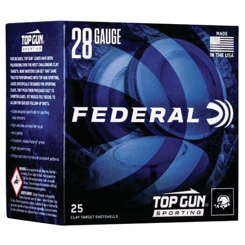 Federal TGS2821-9 Top Gun Sporting 28 Gauge 2.75" 3/4 oz 9 Shot 25 Bx/ 10 Cs Federal TGS2821-9 Top Gun Sporting 28 Gauge 2.75" 3/4 oz 9 Shot 25 Bx/ 10 Cs