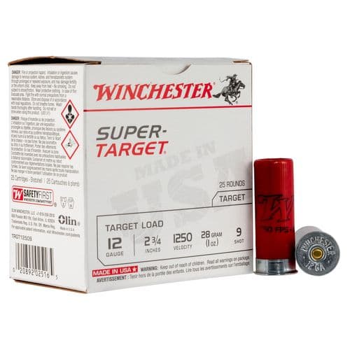 Winchester Ammo Super Target 12 Gauge 2.75" 1 oz 9 Shot - TRGT12509 Winchester Ammo Super Target 12 Gauge 2.75" 1 oz 9 Shot - TRGT12509