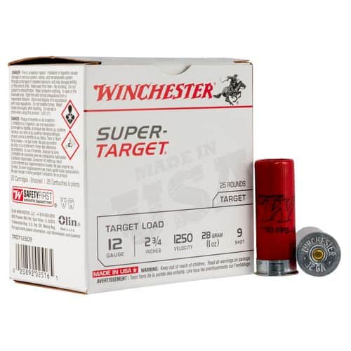 Winchester Ammo Super Target 12 Gauge 2.75" 1 oz 9 Shot - TRGT12509 Winchester Ammo Super Target 12 Gauge 2.75" 1 oz 9 Shot - TRGT12509