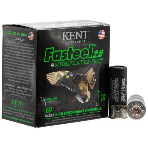 Kent Cartridge K122FS30BB Fasteel 2.0 12 Gauge 2.75" 1-1/16 oz BB Shot 25 Bx/ 10 Cs Kent Cartridge K122FS30BB Fasteel 2.0 12 Gauge 2.75" 1-1/16 oz BB Shot 25 Bx/ 10 Cs