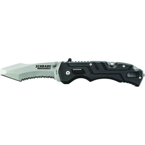 Schrade Professionals M.A.G.I.C. Assisted Opening Folding Knife Serrated Clip Point Re-Curve Blunt-Point Schrade Professionals M.A.G.I.C. Assisted Opening Folding Knife Serrated Clip Point Re-Curve Blunt-Point