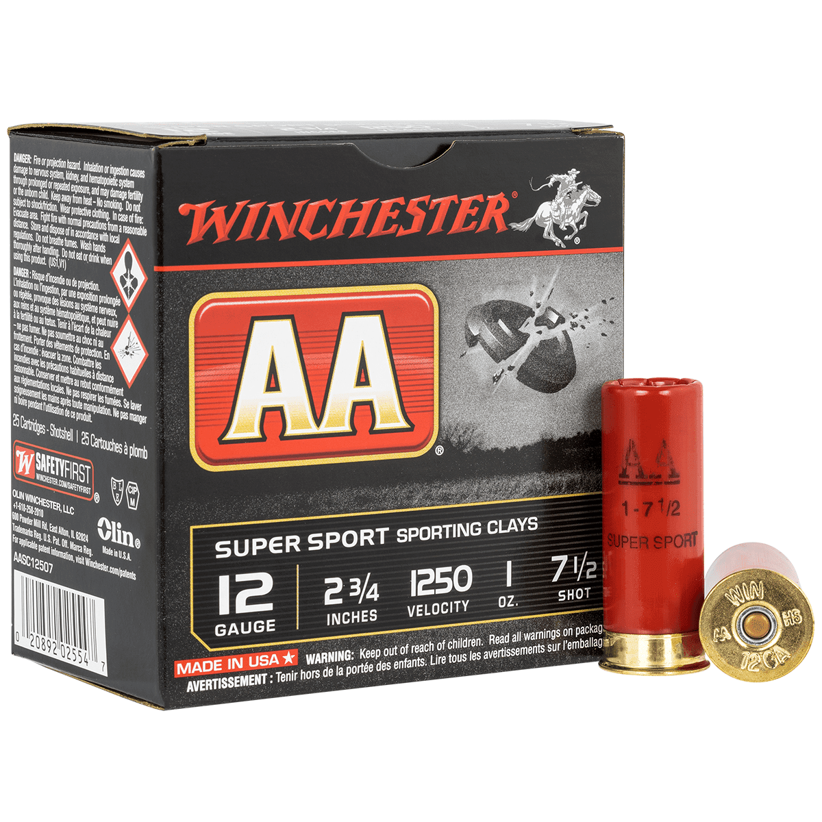 Winchester Ammo AA Super Sport 12 Gauge 2.75" 1 oz 7.5 Shot - AASC12507 Winchester Ammo AA Super Sport 12 Gauge 2.75" 1 oz 7.5 Shot - AASC12507