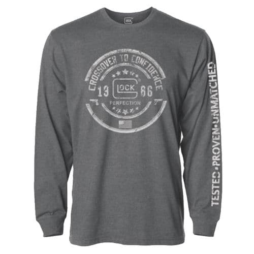 Glock AP95793 Crossover T-Shirt Gray Small Long Sleeve Glock AP95793 Crossover T-Shirt Gray Small Long Sleeve