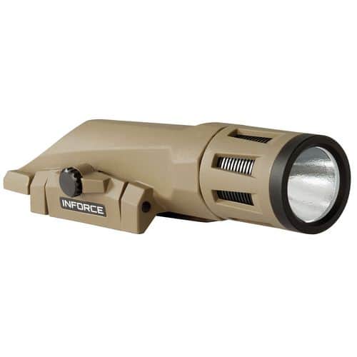 Inforce WX-06-1 WMLx Gen2 800 Lumens Output White LED Light 656 ft Beam Picatinny Rail Mount Flat Dark Earth Polymer Inforce WX-06-1 WMLx Gen2 800 Lumens Output White LED Light 656 ft Beam Picatinny Rail Mount Flat Dark Earth Polymer
