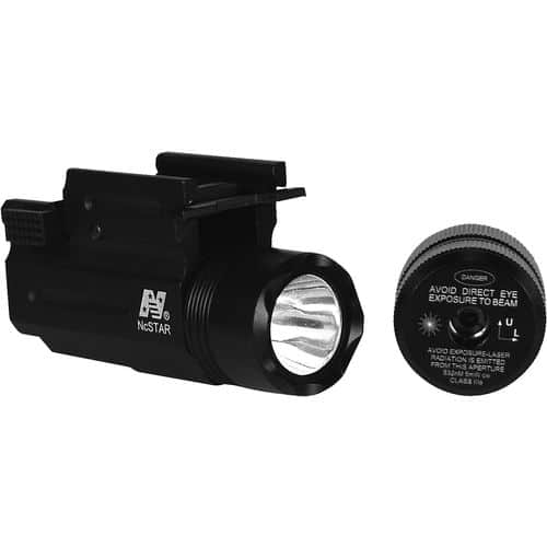 NcStar AQPTFLG Green Laser/Flashlight Universal w/Accessory Rail 5mW Output Green Laser Quick Release Mount Aluminum NcStar AQPTFLG Green Laser/Flashlight Universal w/Accessory Rail 5mW Output Green Laser Quick Release Mount Aluminum