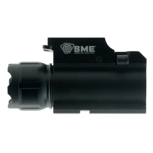 SME SMEWL Pistol Light Rail Mount 250 Lumens Output White Cree LED Light 165 yds Beam Rail Mount Black Aluminum SME SMEWL Pistol Light Rail Mount 250 Lumens Output White Cree LED Light 165 yds Beam Rail Mount Black Aluminum