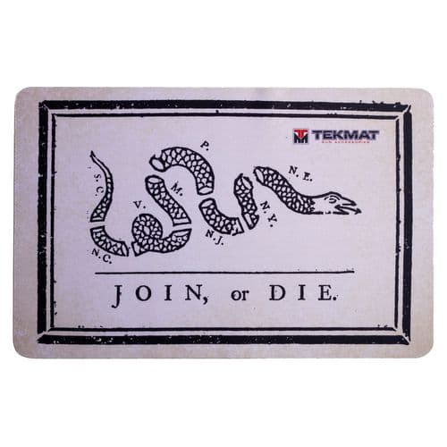 TekMat Cleaning Mat Black/White Rubber 11"x17" Join or Die Snake TekMat Cleaning Mat Black/White Rubber 11"x17" Join or Die Snake
