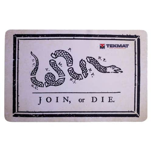 TekMat Cleaning Mat Black/White Rubber 11"x17" Join or Die Snake TekMat Cleaning Mat Black/White Rubber 11"x17" Join or Die Snake
