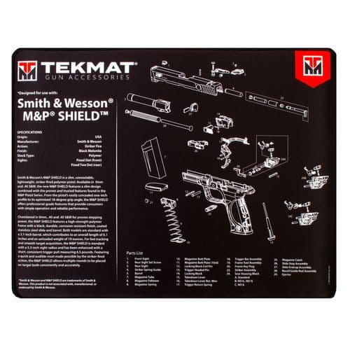 TekMat TEKR20SWMPSHIELD Ultra Premium Cleaning Mat S&W M&P Shield Parts Diagram 15" x 20" TekMat TEKR20SWMPSHIELD Ultra Premium Cleaning Mat S&W M&P Shield Parts Diagram 15" x 20"