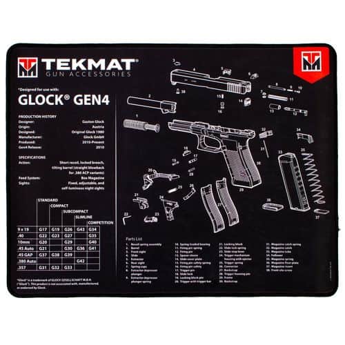 TekMat TEKR20GLOCKG4 Ultra Premium Cleaning Mat featuring Glock Gen4 Parts Diagram 15" x 20" TekMat TEKR20GLOCKG4 Ultra Premium Cleaning Mat featuring Glock Gen4 Parts Diagram 15" x 20"
