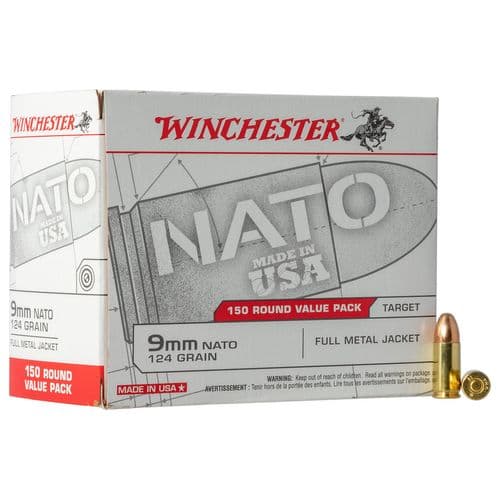 Winchester Ammo USA Value Pack 9mm Luger 124 gr Full Metal Jacket - USA9NATO Winchester Ammo USA Value Pack 9mm Luger 124 gr Full Metal Jacket - USA9NATO