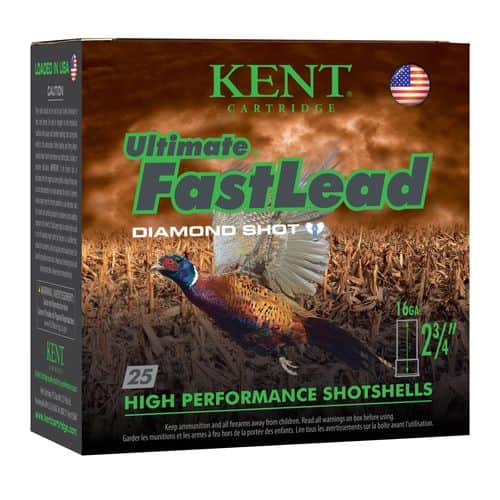 Kent Cartridge K162UFL285 Ultimate Fast Lead 16 Gauge 2.75" 1 oz 5 Shot 25 Bx/ 10 Cs Kent Cartridge K162UFL285 Ultimate Fast Lead 16 Gauge 2.75" 1 oz 5 Shot 25 Bx/ 10 Cs