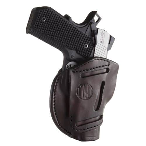 1791 Gunleather 3WH1SBRA 3 Way Signature Brown Leather OWB 1911 3-4" Ambidextrous Hand 1791 Gunleather 3WH1SBRA 3 Way Signature Brown Leather OWB 1911 3-4" Ambidextrous Hand