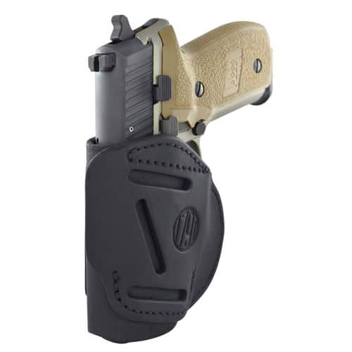 1791 Gunleather 4WH1SBLL 4-Way IWB/OWB 01 Stealth Black Leather Belt Clip Fits 3-4" Barrel 1911 Left Hand 1791 Gunleather 4WH1SBLL 4-Way IWB/OWB 01 Stealth Black Leather Belt Clip Fits 3-4" Barrel 1911 Left Hand