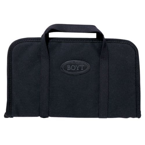 Boyt Harness 0PP650003 Rectangular Pistol Rug Black Waxed Canvas with Cotton Batten Padding & Flannel Lining 13" x 7" Exterior Dimensions Boyt Harness 0PP650003 Rectangular Pistol Rug Black Waxed Canvas with Cotton Batten Padding & Flannel Lining 13" x 7" Exterior Dimensions
