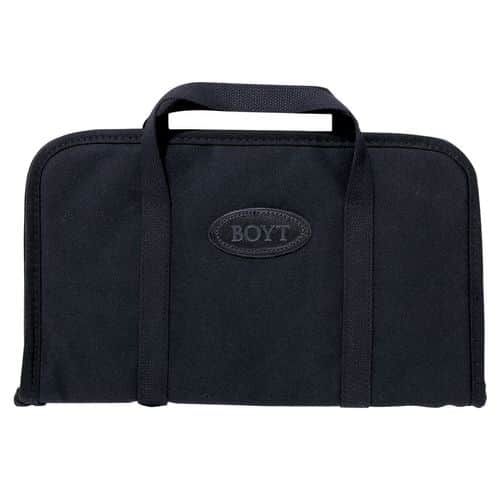 Boyt Harness 0PP650003 Rectangular Pistol Rug Black Waxed Canvas with Cotton Batten Padding & Flannel Lining 13" x 7" Exterior Dimensions Boyt Harness 0PP650003 Rectangular Pistol Rug Black Waxed Canvas with Cotton Batten Padding & Flannel Lining 13" x 7" Exterior Dimensions