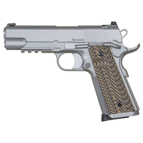 Dan Wesson 01809 Specialist Commander 45 ACP 4.25" 8+1 Stainless Steel Black & Brown G10 Grip Dan Wesson 01809 Specialist Commander 45 ACP 4.25" 8+1 Stainless Steel Black & Brown G10 Grip