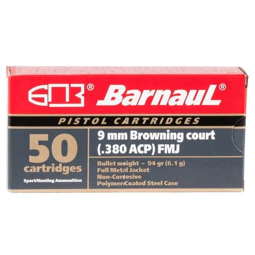 Barnaul Ammo BRN380AUTIFMJ94 Pistol 380 ACP 94 gr Full Metal Jacket (FMJ) Barnaul Ammo BRN380AUTIFMJ94 Pistol 380 ACP 94 gr Full Metal Jacket (FMJ)