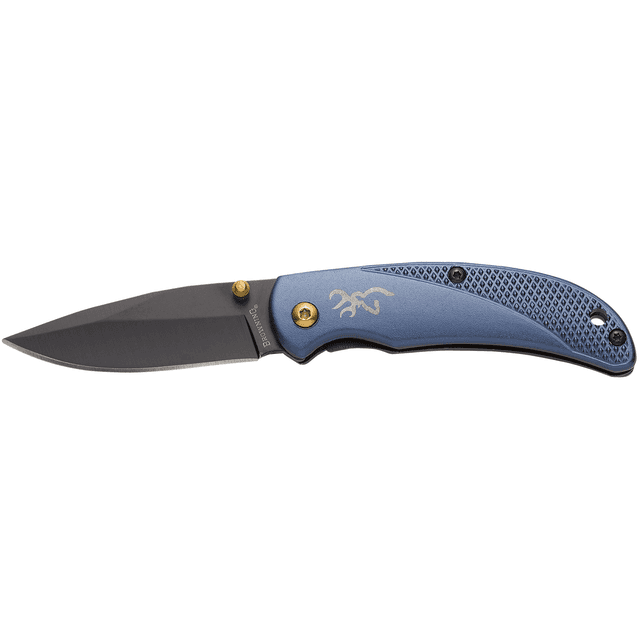 Browning 3220341 Prism 3 2.88" Folding Clip Point Plain Black Stonewash 7Cr17MoV SS Blade Navy Blue Anodized Aluminum Handle Browning 3220341 Prism 3 2.88" Folding Clip Point Plain Black Stonewash 7Cr17MoV SS Blade Navy Blue Anodized Aluminum Handle