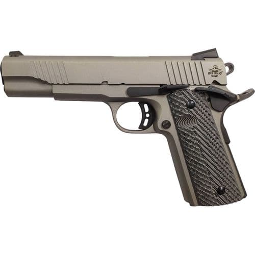 Rock Island 56419 Standard Full Size *CA Compliant 45 ACP 5" 8+1 Gun Metal Grey Cerakote Steel Frame & Slide with Black G10 Grip & Fixed Sights Rock Island 56419 Standard Full Size *CA Compliant 45 ACP 5" 8+1 Gun Metal Grey Cerakote Steel Frame & Slide with Black G10 Grip & Fixed Sights
