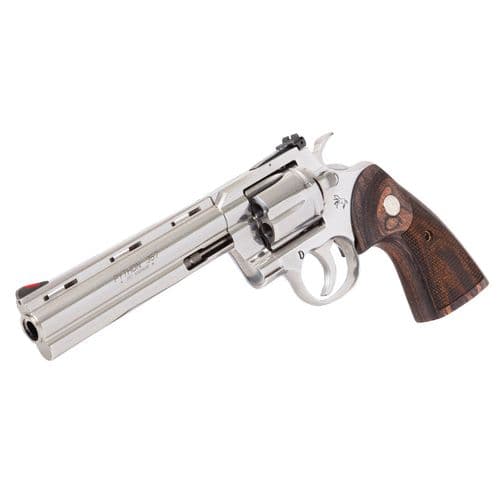 Colt Mfg PYTHONSP6WTS Python 357 Mag 6rd 6" Overall Stainless Steel with Walnut Target Grip Colt Mfg PYTHONSP6WTS Python 357 Mag 6rd 6" Overall Stainless Steel with Walnut Target Grip