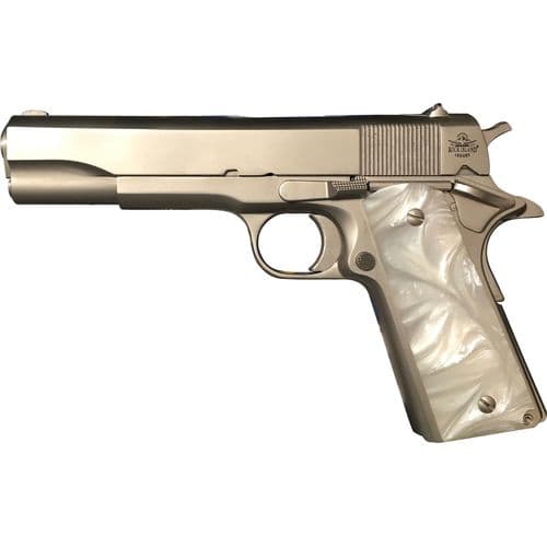 Rock Island 56418 GI Standard FS *CA Compliant 45 ACP 5" 8+1 Nickel Mother of Pearl Rock Island 56418 GI Standard FS *CA Compliant 45 ACP 5" 8+1 Nickel Mother of Pearl