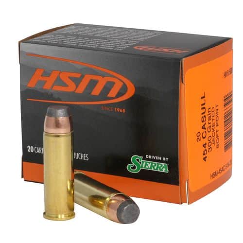 HSM 454C5N20 Pro Pistol 454 Casull 300 gr Jacketed Soft Point 20 Bx/ 20 Cs HSM 454C5N20 Pro Pistol 454 Casull 300 gr Jacketed Soft Point 20 Bx/ 20 Cs
