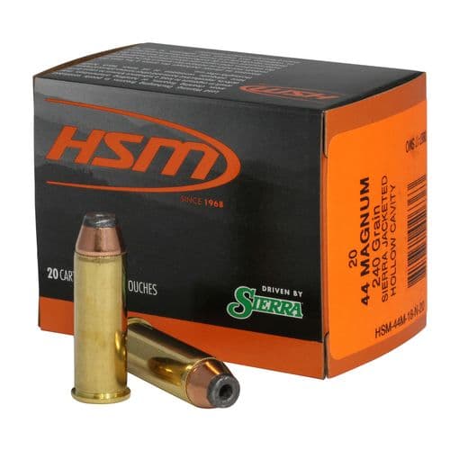 HSM 44M18N20 Pro Pistol 44 Rem Mag 240 gr Jacketed Hollow Cavity 20 Bx/ 20 Cs HSM 44M18N20 Pro Pistol 44 Rem Mag 240 gr Jacketed Hollow Cavity 20 Bx/ 20 Cs