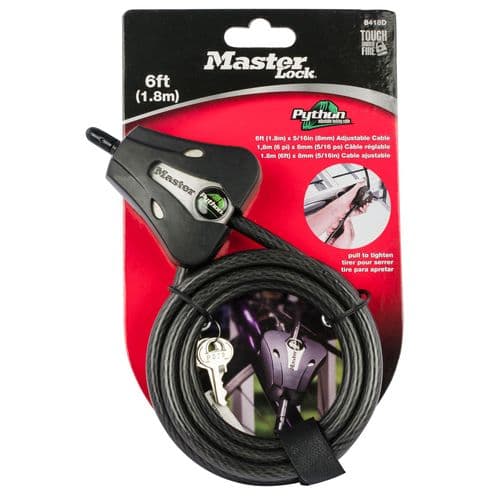 Stealth Cam 8418D Python Cable Lock Security Cable 6"-6' Long Python Stealth Cam 8418D Python Cable Lock Security Cable 6"-6' Long Python