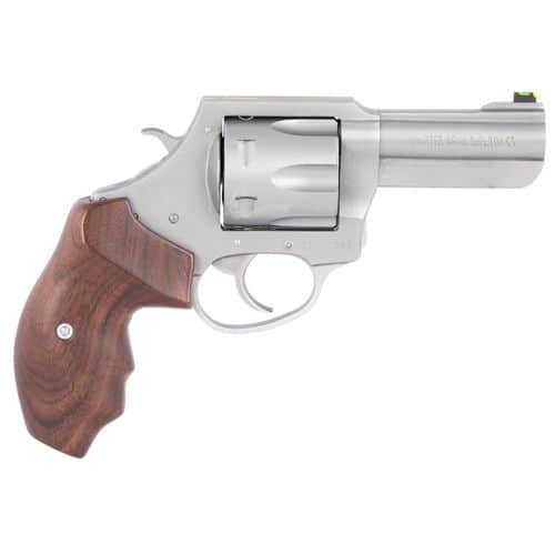 Charter Arms 73526 Professional V 357 Mag 6rd 3" Overall Stainless Steel with Wood Grip Charter Arms 73526 Professional V 357 Mag 6rd 3" Overall Stainless Steel with Wood Grip