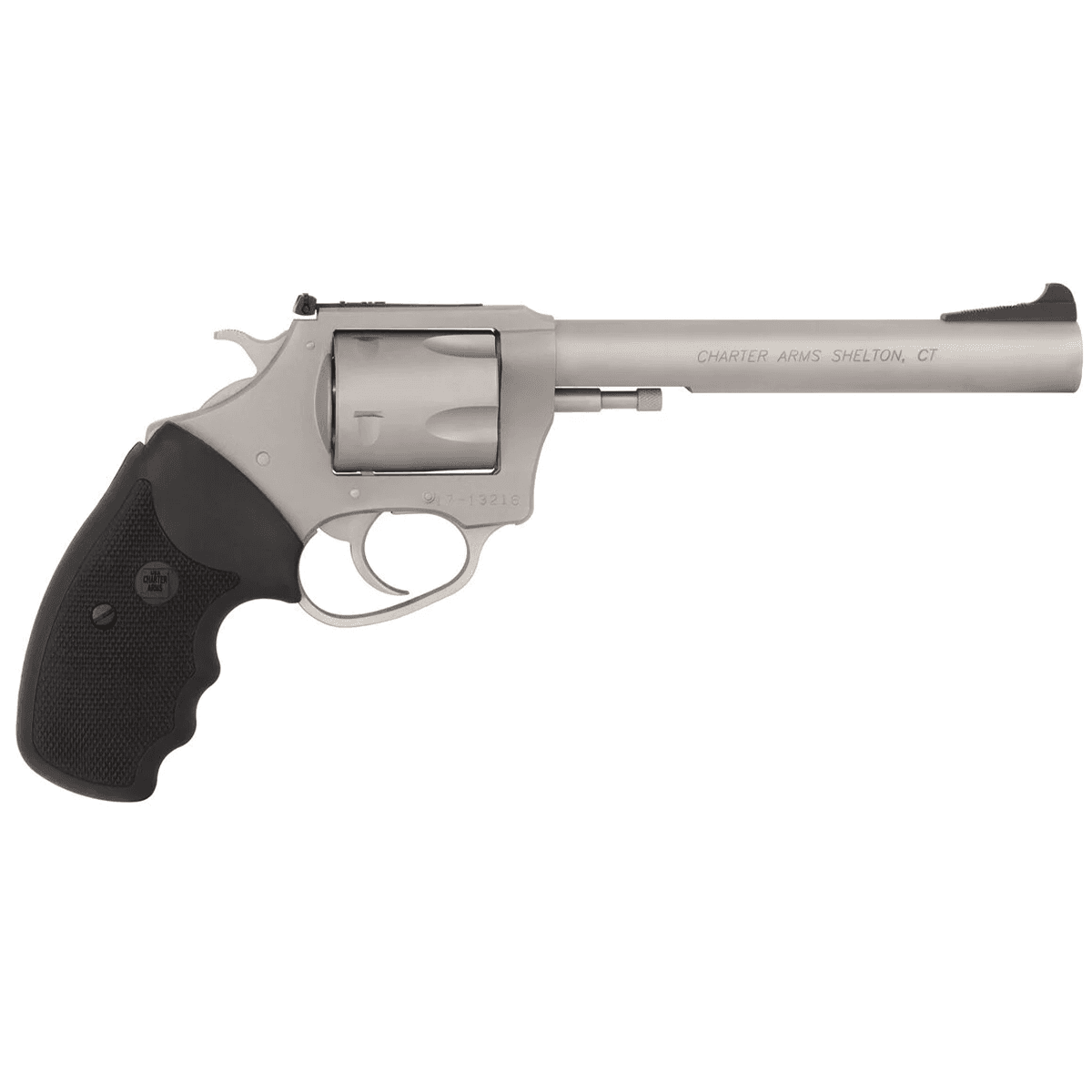 Charter Arms 79960 Pitbull 9mm Luger 5rd 6" Overall Stainless Steel with Black Rubber Grip Charter Arms 79960 Pitbull 9mm Luger 5rd 6" Overall Stainless Steel with Black Rubber Grip