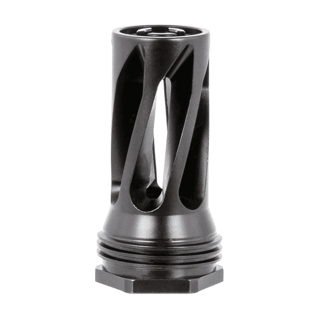 Huxwrx 1677 QD 556 Flash Hider Black with 1/2"-28 tpi Threads, 2.30" OAL & 1.20" Diameter for 5.56x45mm NATO AR-Platform Huxwrx 1677 QD 556 Flash Hider Black with 1/2"-28 tpi Threads, 2.30" OAL & 1.20" Diameter for 5.56x45mm NATO AR-Platform