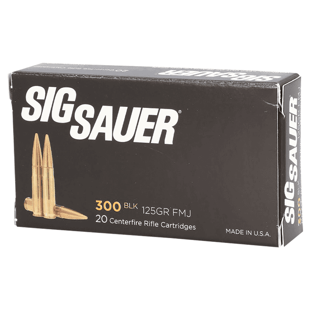 Sig Sauer E300B120 Elite Performance 300 Blackout 125 gr Full Metal Jacket (FMJ) 20 Bx/ 25 Cs Sig Sauer E300B120 Elite Performance 300 Blackout 125 gr Full Metal Jacket (FMJ) 20 Bx/ 25 Cs