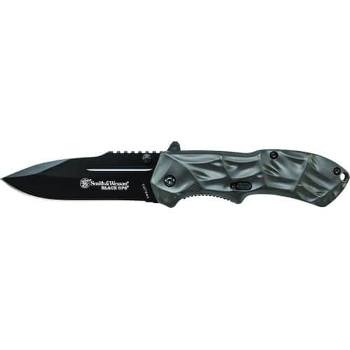Smith & Wesson Black Ops M.A.G.I.C. Assisted Opening Liner Lock Folding Knife Drop Point Blade with Aluminum Handle Smith & Wesson Black Ops M.A.G.I.C. Assisted Opening Liner Lock Folding Knife Drop Point Blade with Aluminum Handle