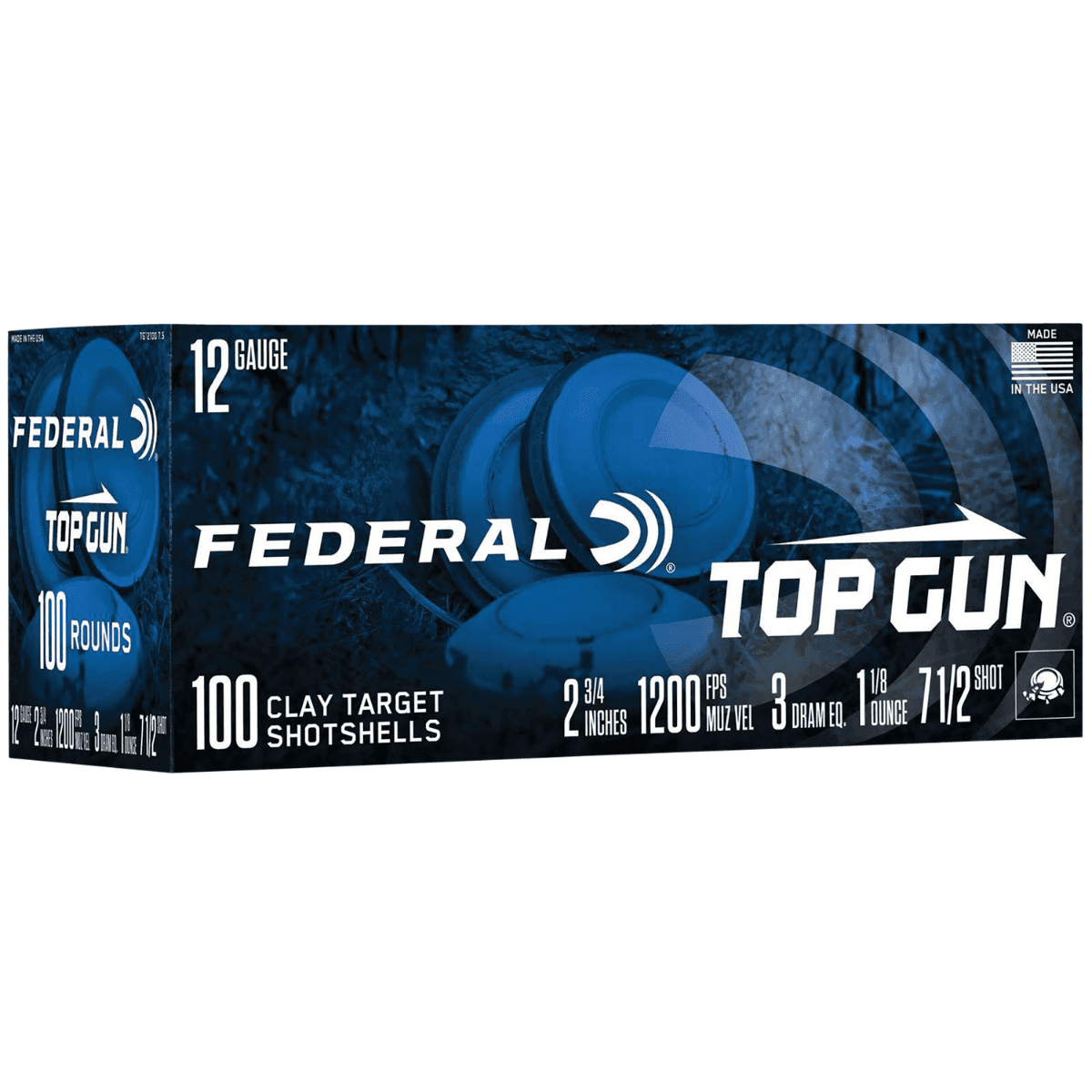 Federal Top Gun 12 Gauge 1 1/8 oz, 100 Per Box - TG1210075 Federal Top Gun 12 Gauge 1 1/8 oz, 100 Per Box - TG1210075